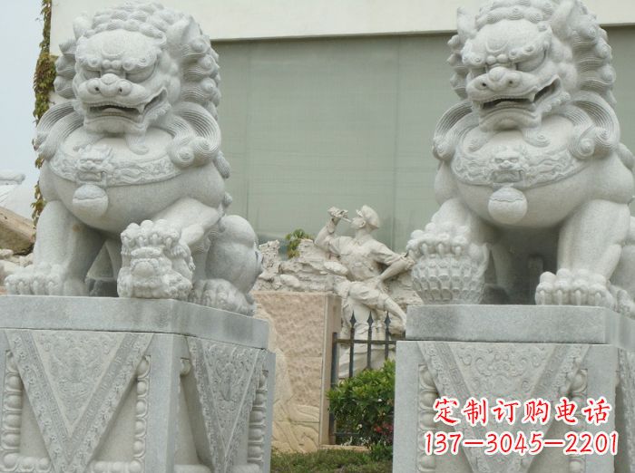 潍坊高端大理石狮子石雕