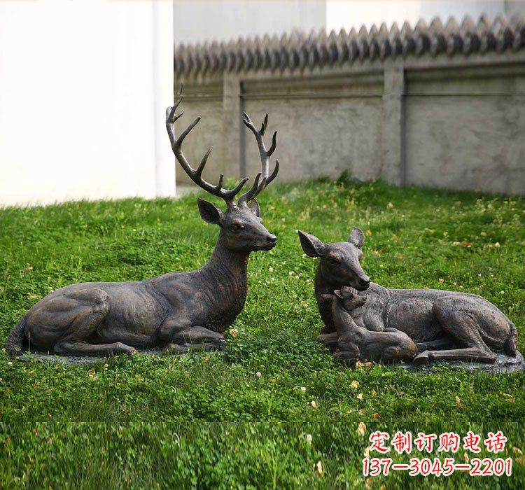 潍坊精美梅花鹿铜雕