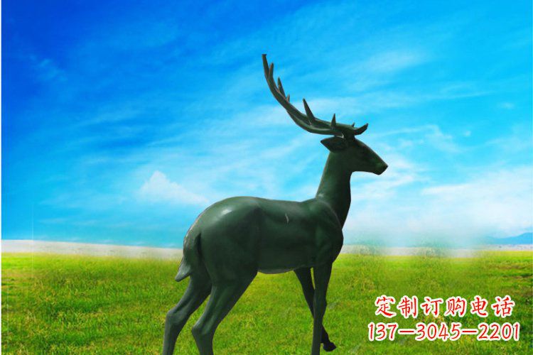 潍坊中领雕塑 | 公园动物梅花鹿铜雕