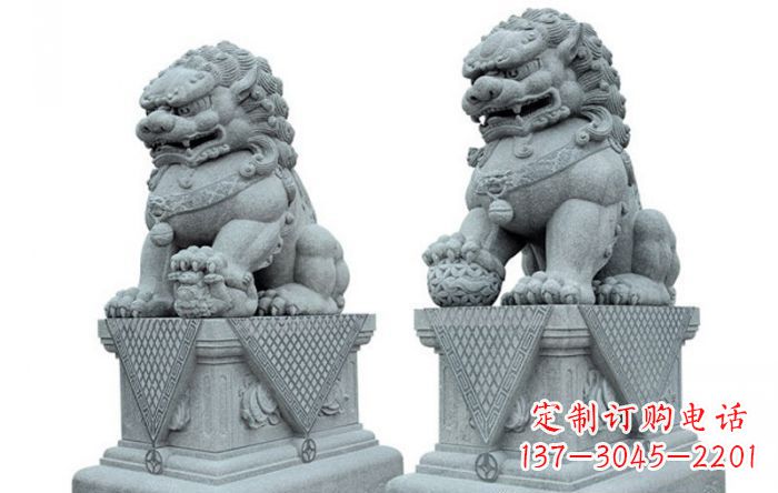 潍坊雕刻精美的狮子石雕