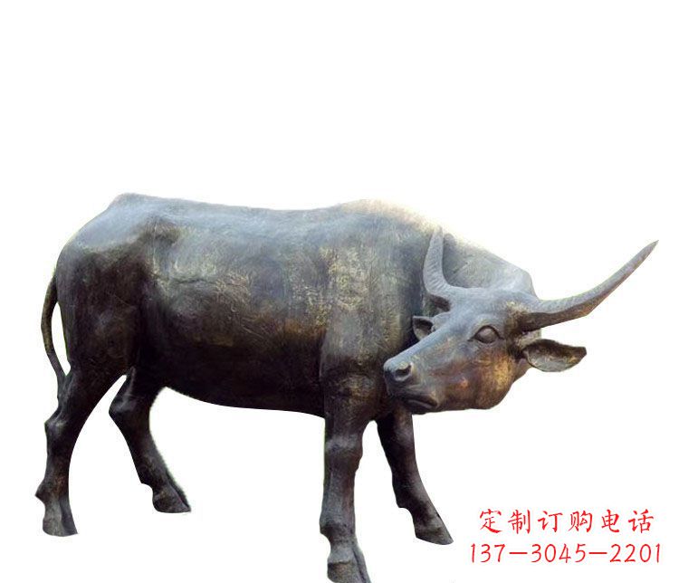 潍坊公园动物水牛铜雕