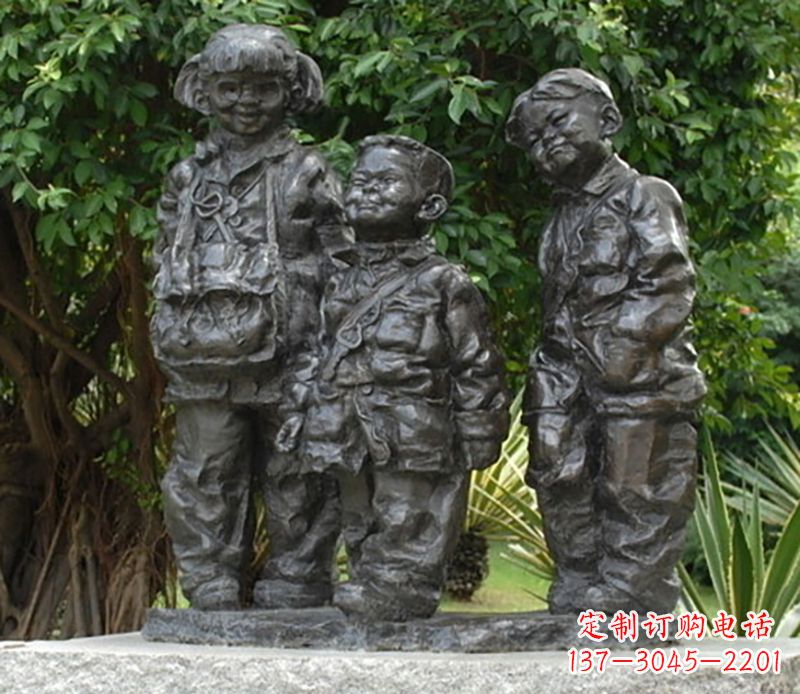 潍坊中领雕塑可爱儿童铜雕欣赏
