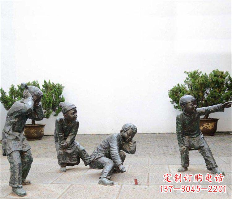 潍坊愉悦童年，珍藏宝贝铜雕小孩