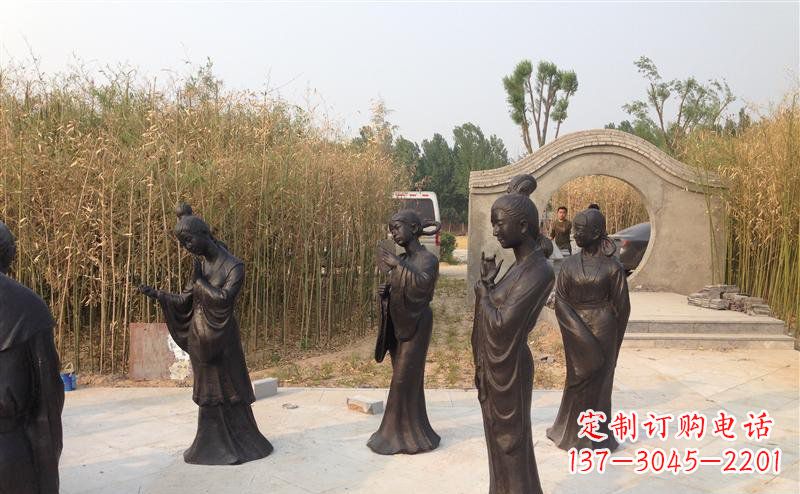 潍坊古典雅致女人铜雕