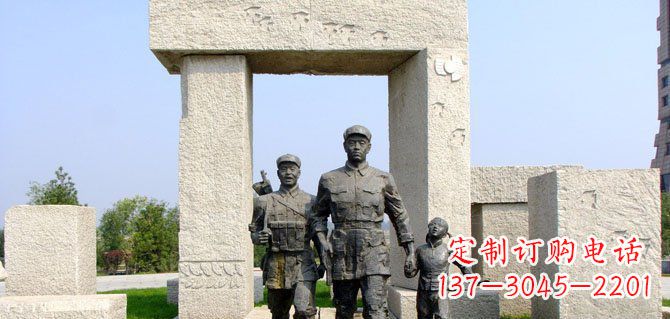潍坊纪念红军的铜雕制品