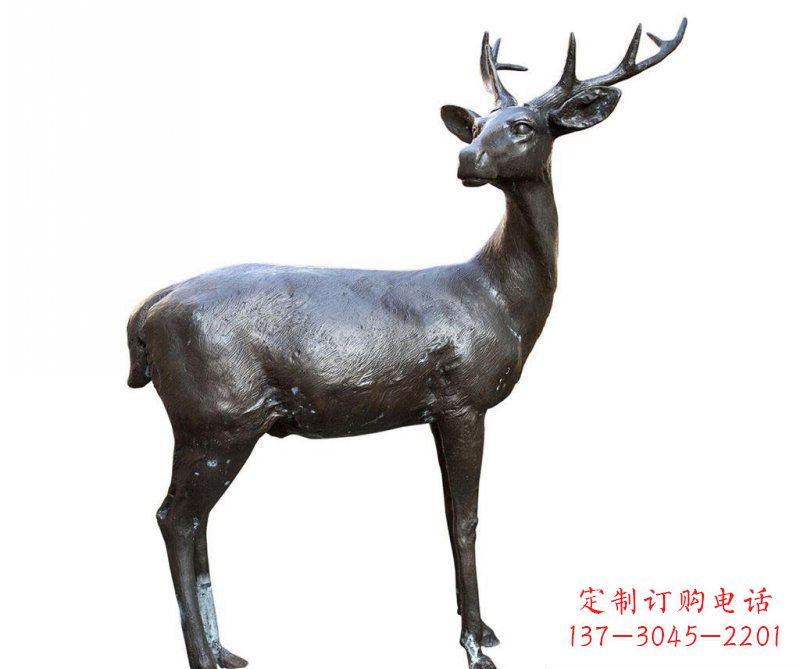 潍坊铜雕回头鹿动物雕塑