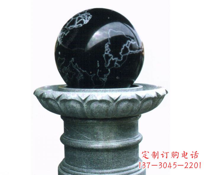 潍坊风水球喷泉石雕——营造悠然自在的公园氛围