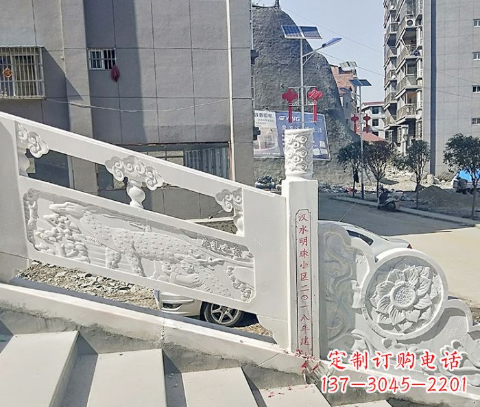 潍坊公园景观汉白玉石雕栏板 (5)
