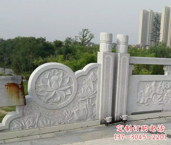 潍坊公园景观汉白玉石雕栏板 (4)