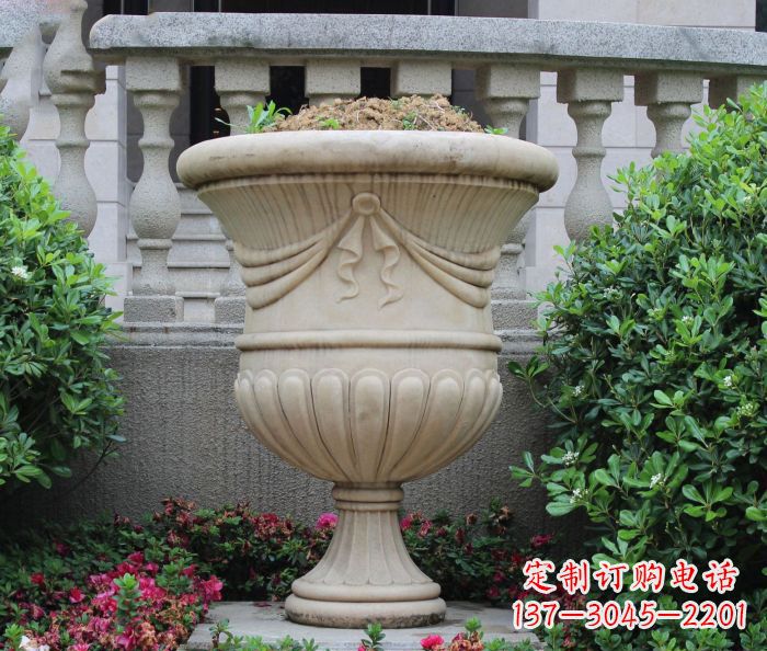 潍坊公园景观欧式花盆石雕