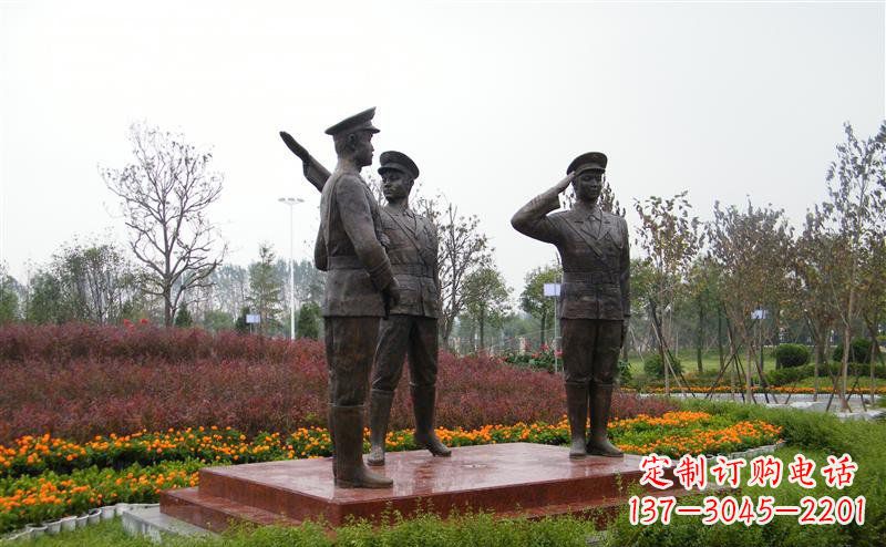 潍坊金属警察雕塑——荣耀守护社会治安！