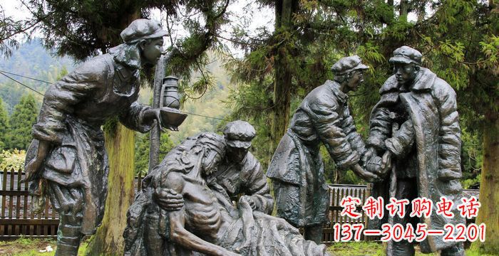 潍坊红军铜雕，宣扬时代之精神