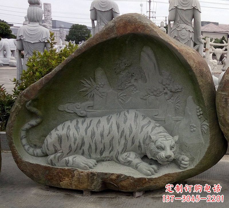潍坊公园老虎石雕