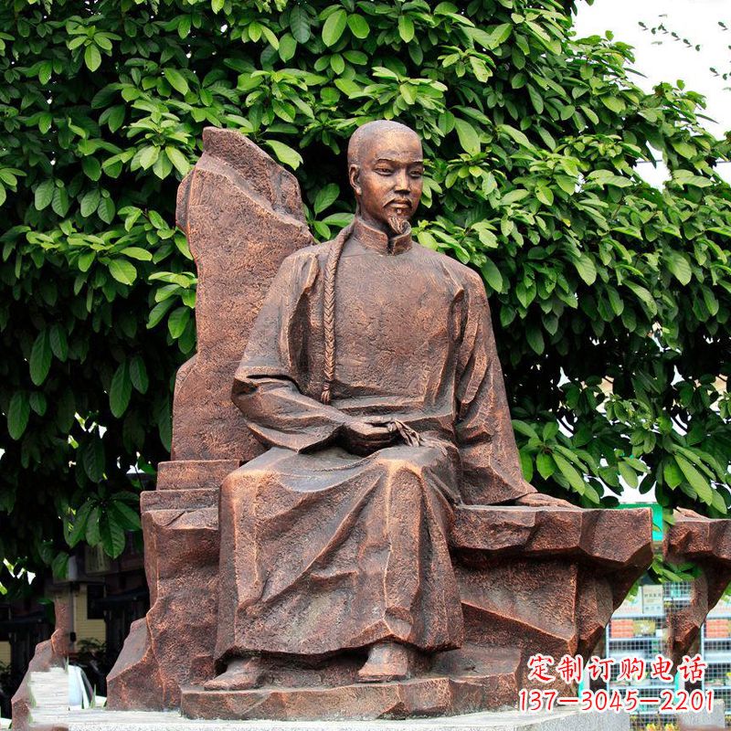 潍坊清朝名人叶天士纯铜雕像