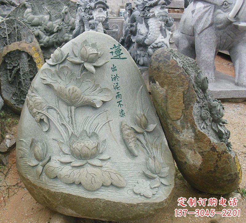 潍坊以莲花为灵感的浮雕艺术