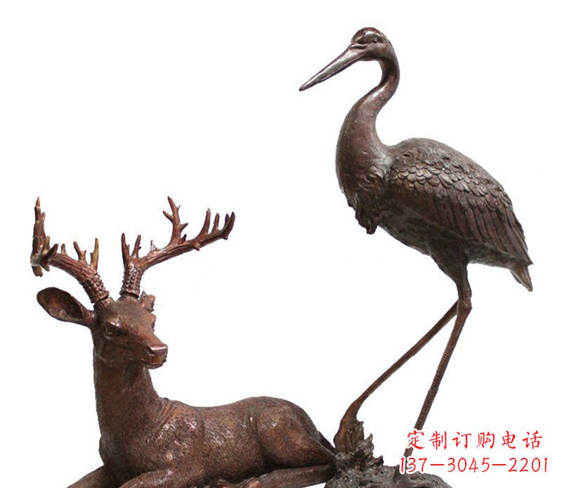 潍坊中领雕塑仙鹤铜雕艺术品