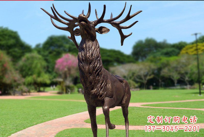 潍坊梅花鹿铜雕制作