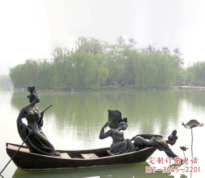 潍坊百年静静秀—美女铜雕