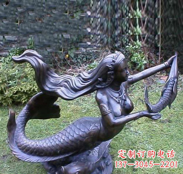 潍坊美人鱼铜雕,精美传情