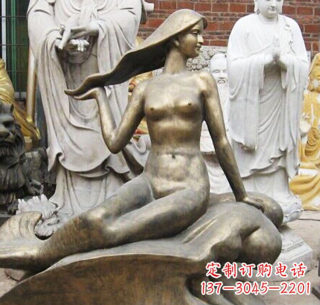 潍坊精美铜质美人鱼雕塑