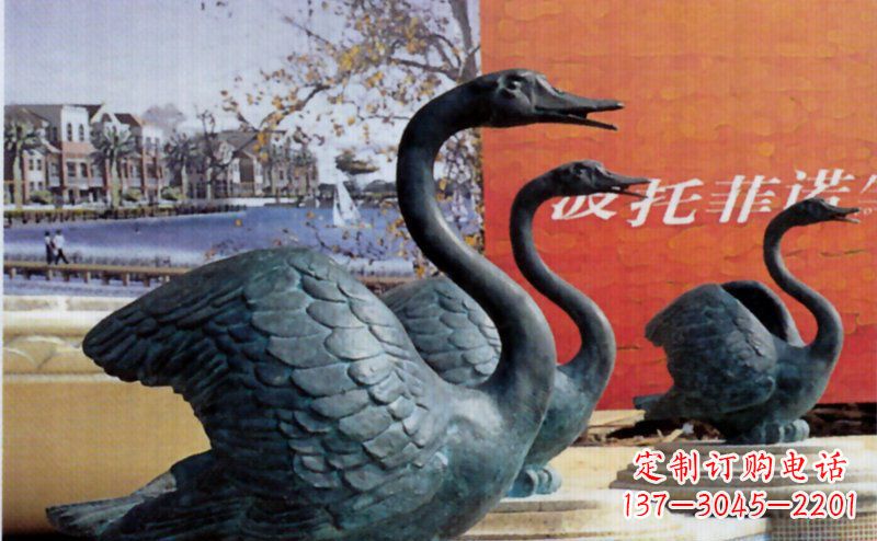 潍坊优质青铜天鹅雕塑