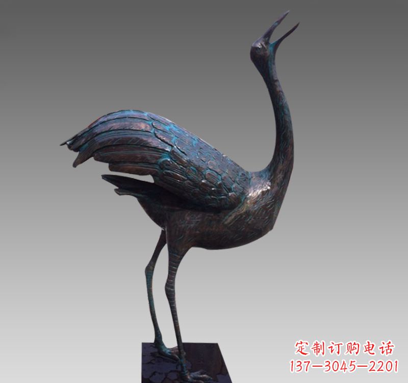 潍坊青铜雕刻仙鹤翱翔