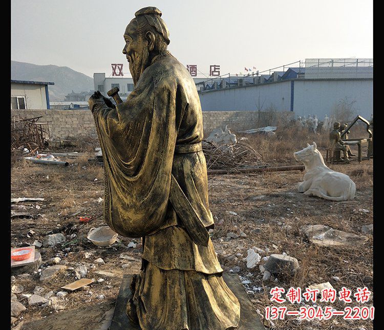 潍坊铜铸孔子雕塑,传承中华民族精神文化