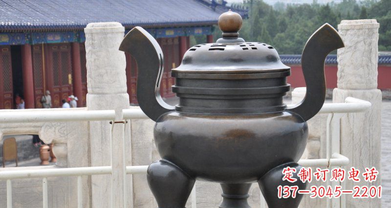 潍坊高雅香炉铜雕，景观雕塑装置