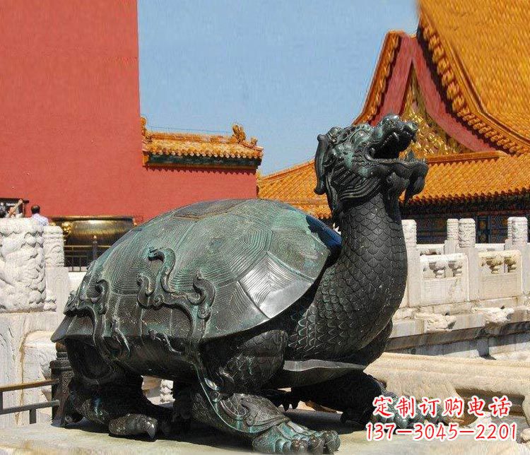 潍坊精美铜雕龙龟，给你公园独特色彩