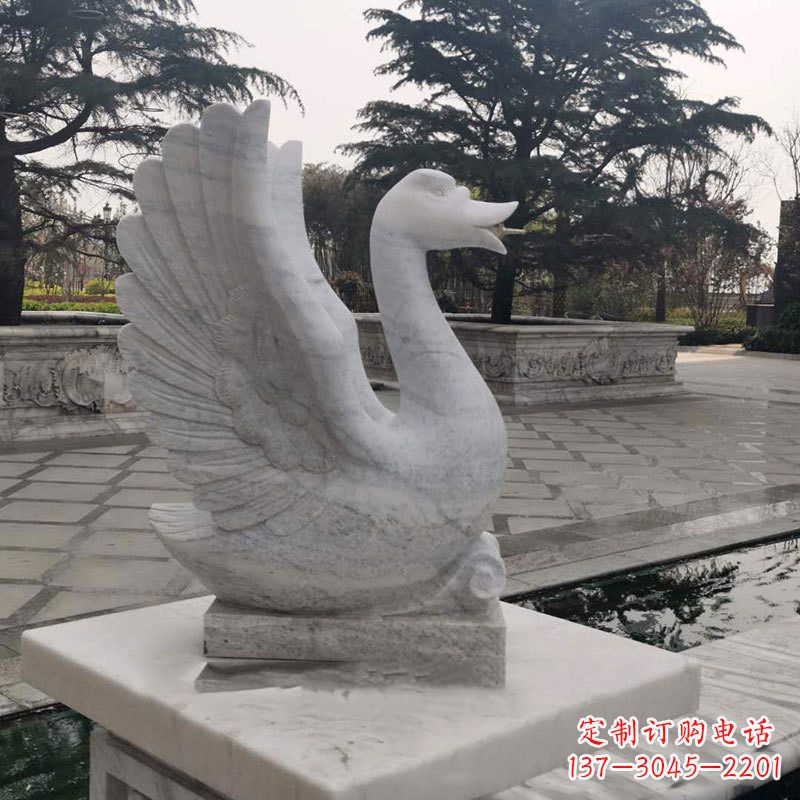 潍坊精致的天鹅石雕塑