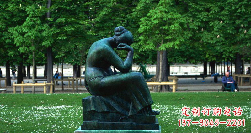 潍坊经典精美女人铜雕
