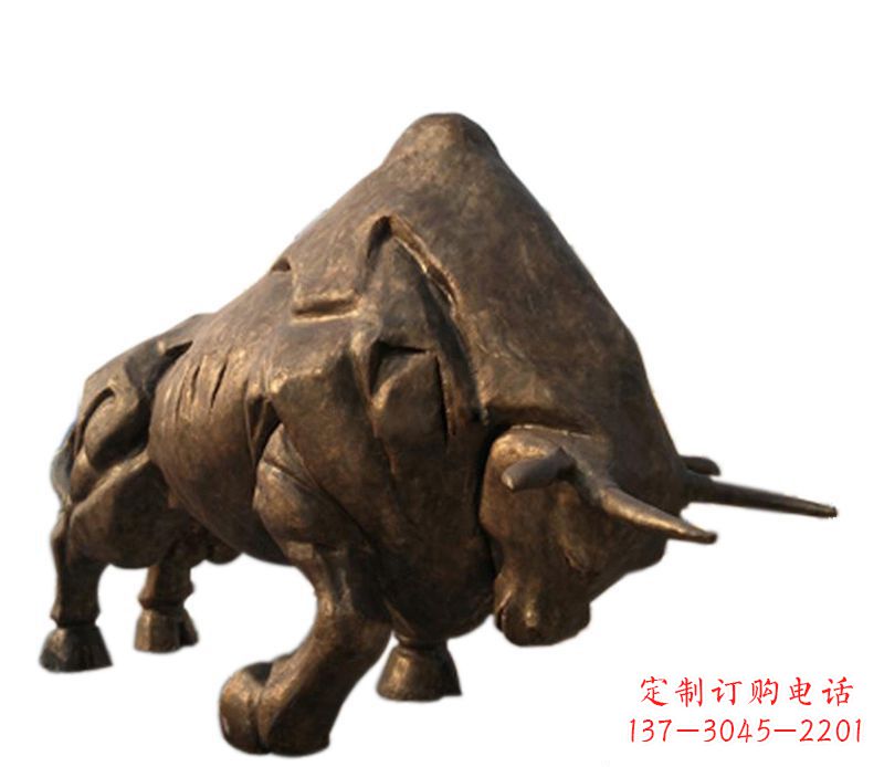 潍坊铜雕独特的历史图案——拓荒牛雕塑