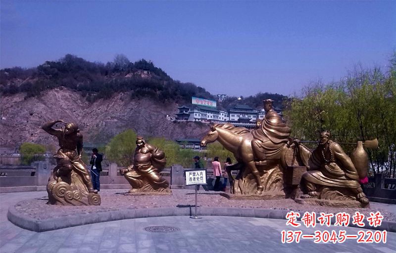潍坊精美铜雕唐僧师徒小品