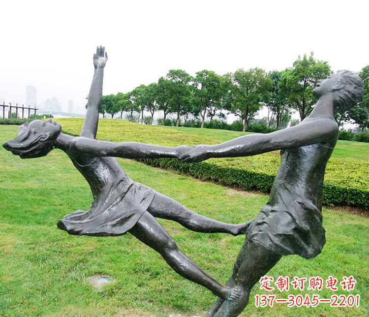 潍坊中领雕塑定制风姿绰约的女孩铜雕