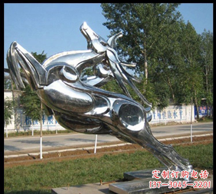 潍坊梅花鹿不锈钢雕塑新美的精美装饰
