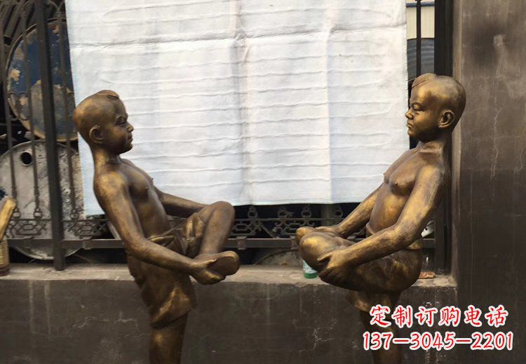 潍坊公园铜雕童年精美儿童雕塑