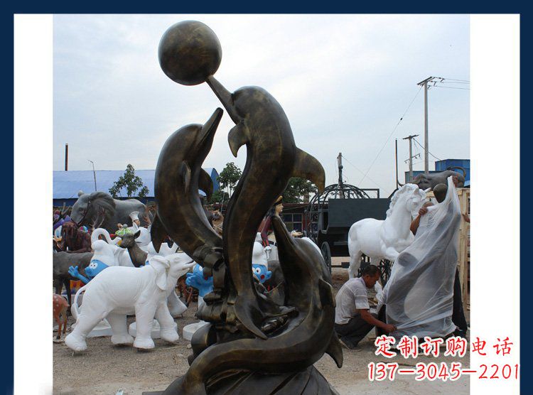 潍坊铜质海豚造型雕塑