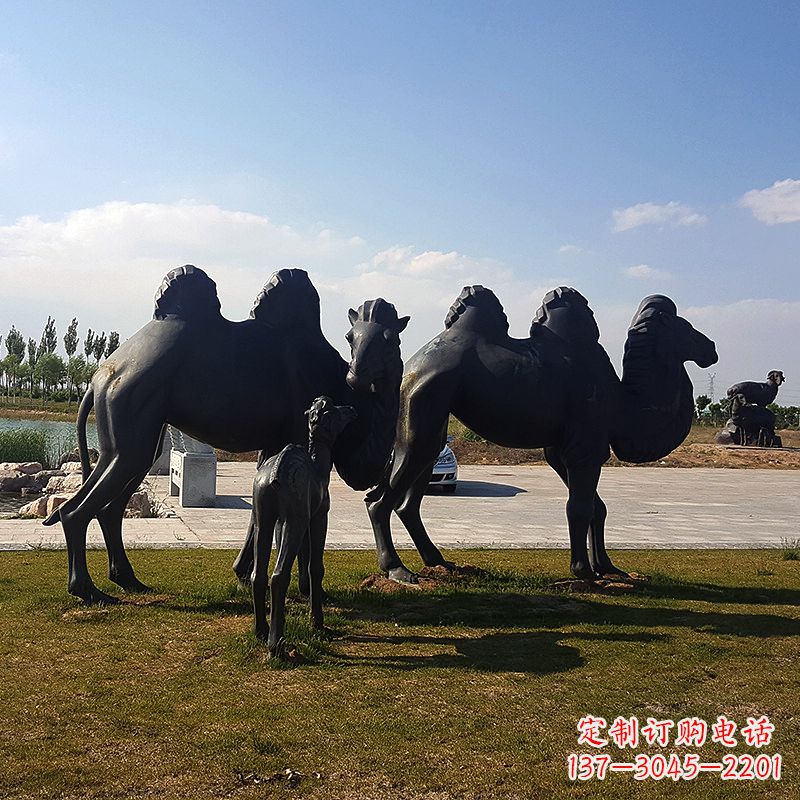 潍坊铜骆驼雕塑，精致景观装饰