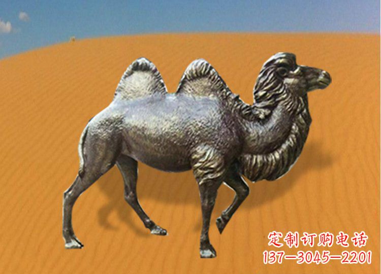 潍坊公园装饰精美铜骆驼雕塑
