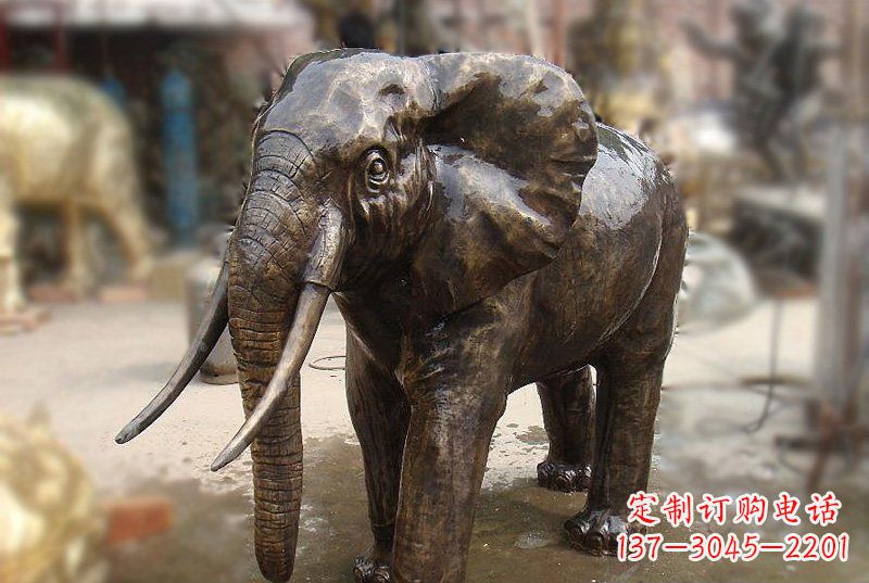 潍坊优雅而典雅的铜质大象雕塑