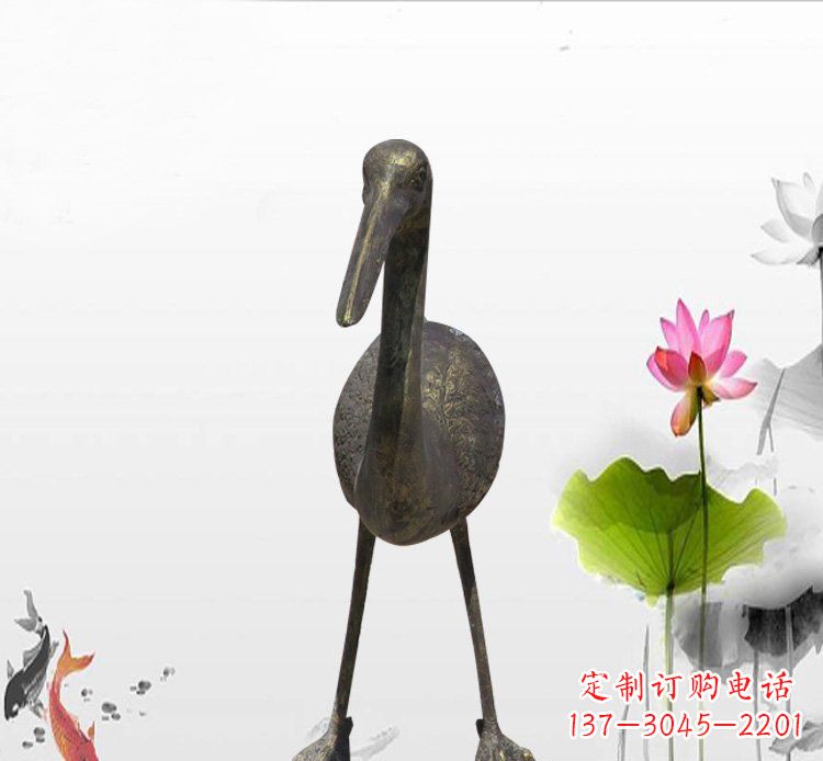 潍坊高品质铜制仙鹤雕塑