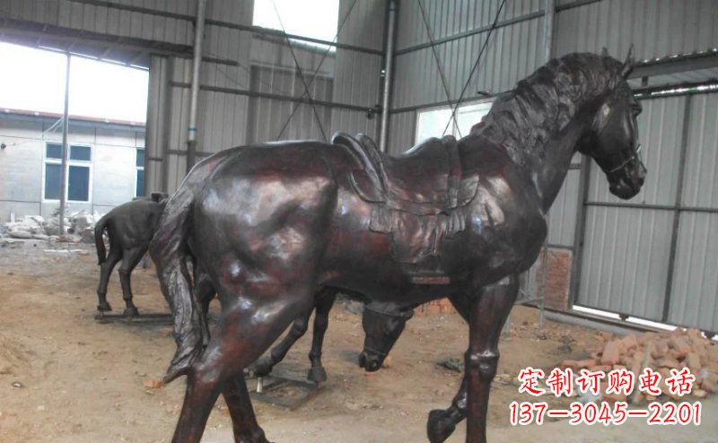 潍坊公园铜马动物铜雕
