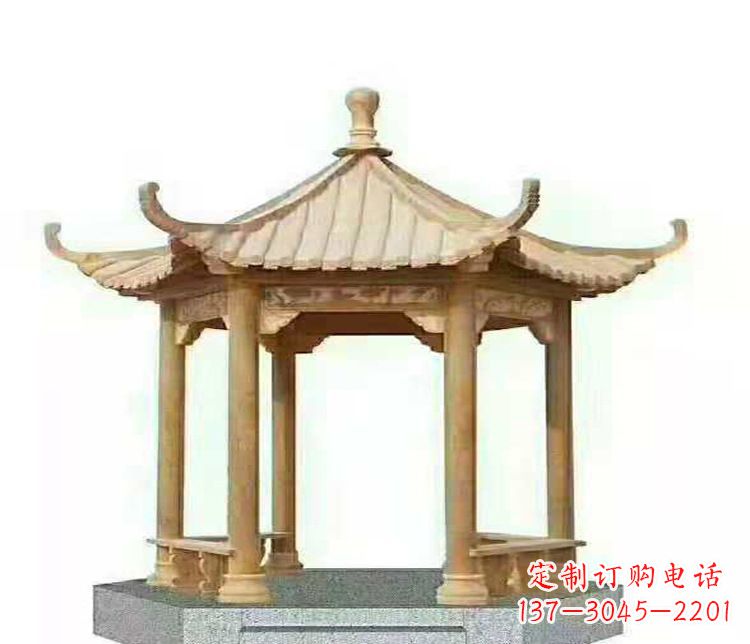 潍坊晚霞凉亭石雕