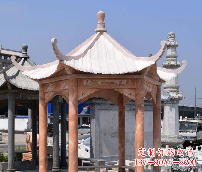 潍坊中领雕塑设计凉亭雕塑，清新简约添美感