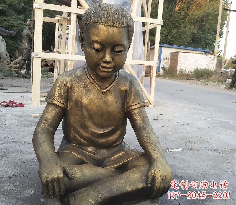 潍坊孩子们的梦想-铜质儿童雕塑