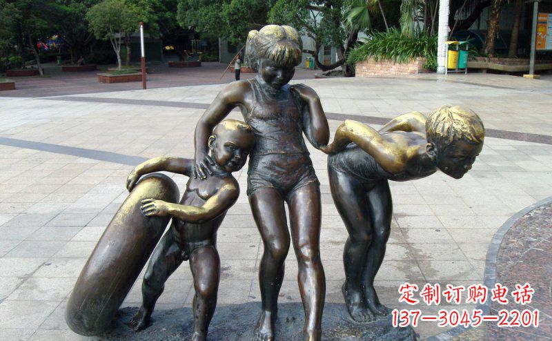 潍坊浪漫情怀小孩铜雕