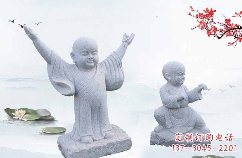 潍坊中领雕塑精美的和尚石雕