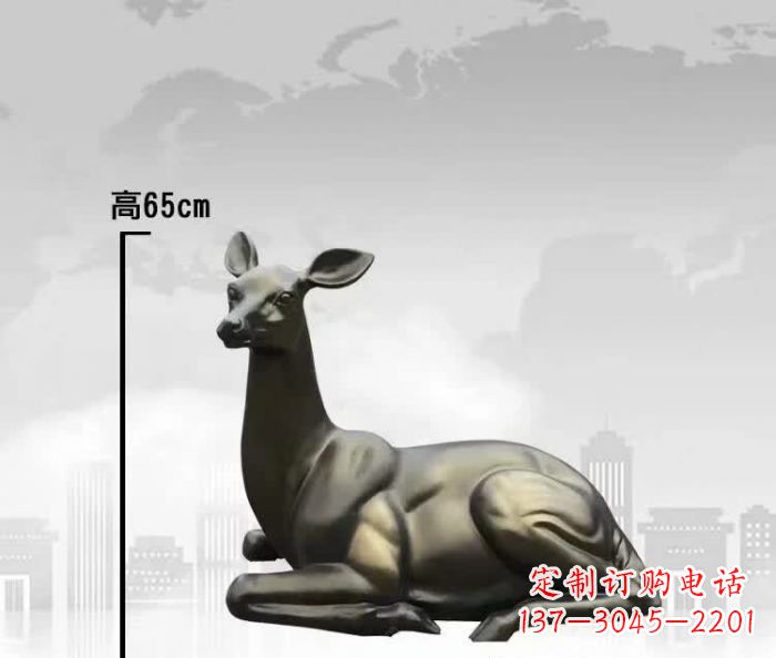 潍坊中领雕塑精美铜雕鹿