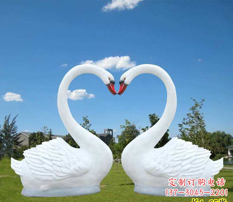潍坊玻璃钢仿真天鹅雕塑