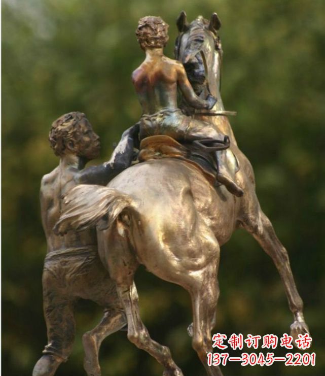 潍坊浪漫无限,精致骑马铜雕